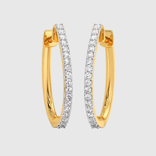 Diamond Hoop Earrings