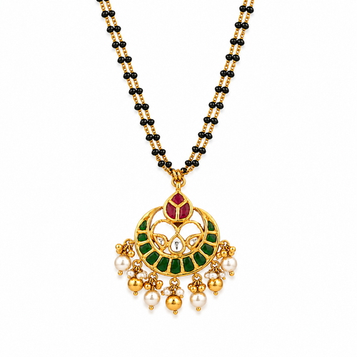 Aishani 22KT Gold Kundan Mangalsutra
