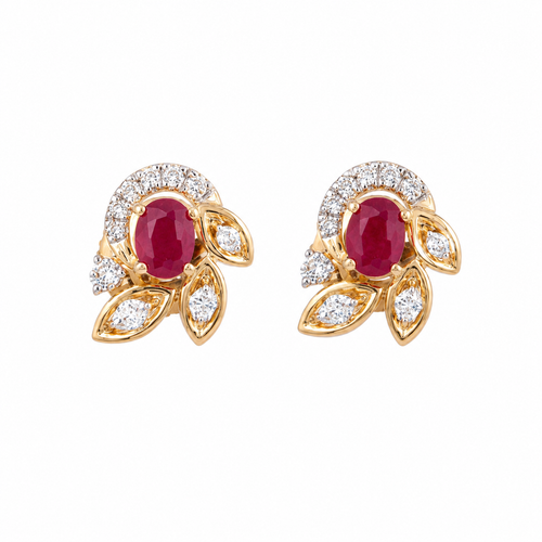 Anaya 14KT Gold Diamond Stud Earrings