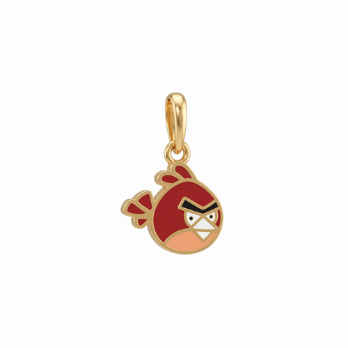 Angrybird 22KT Gold Pendant For Kids