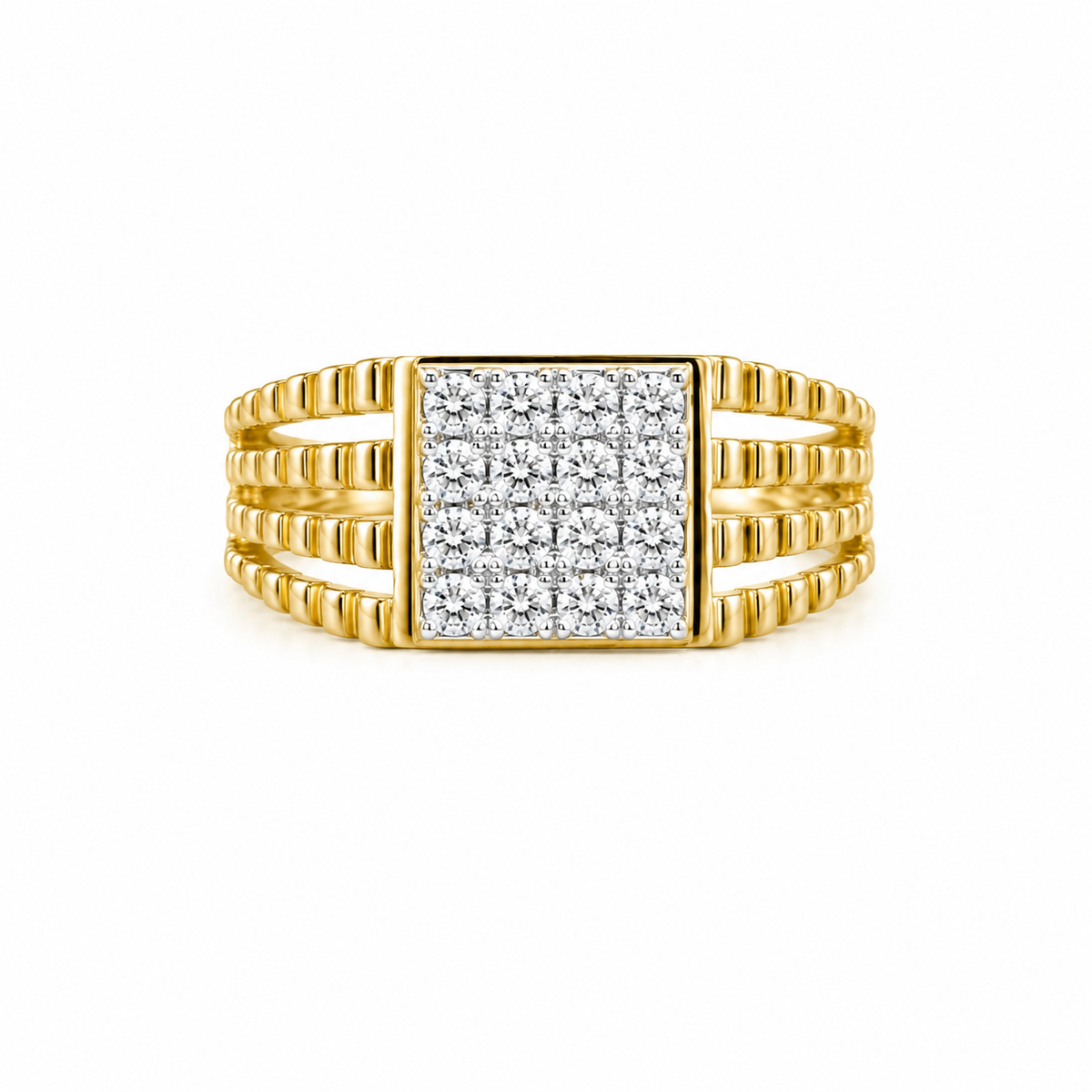 Azai 14KT Gold Diamond Signet Ring