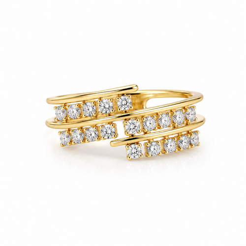 Beyond 14KT Gold Diamond Pave Ring