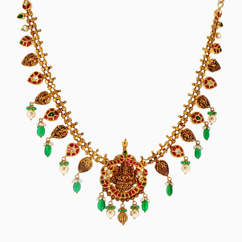 Bhavisha 22KT Gold Kundan Necklace