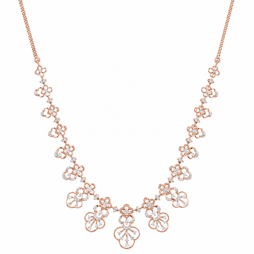 Blossom Whisper 14KT Gold Diamond Necklace