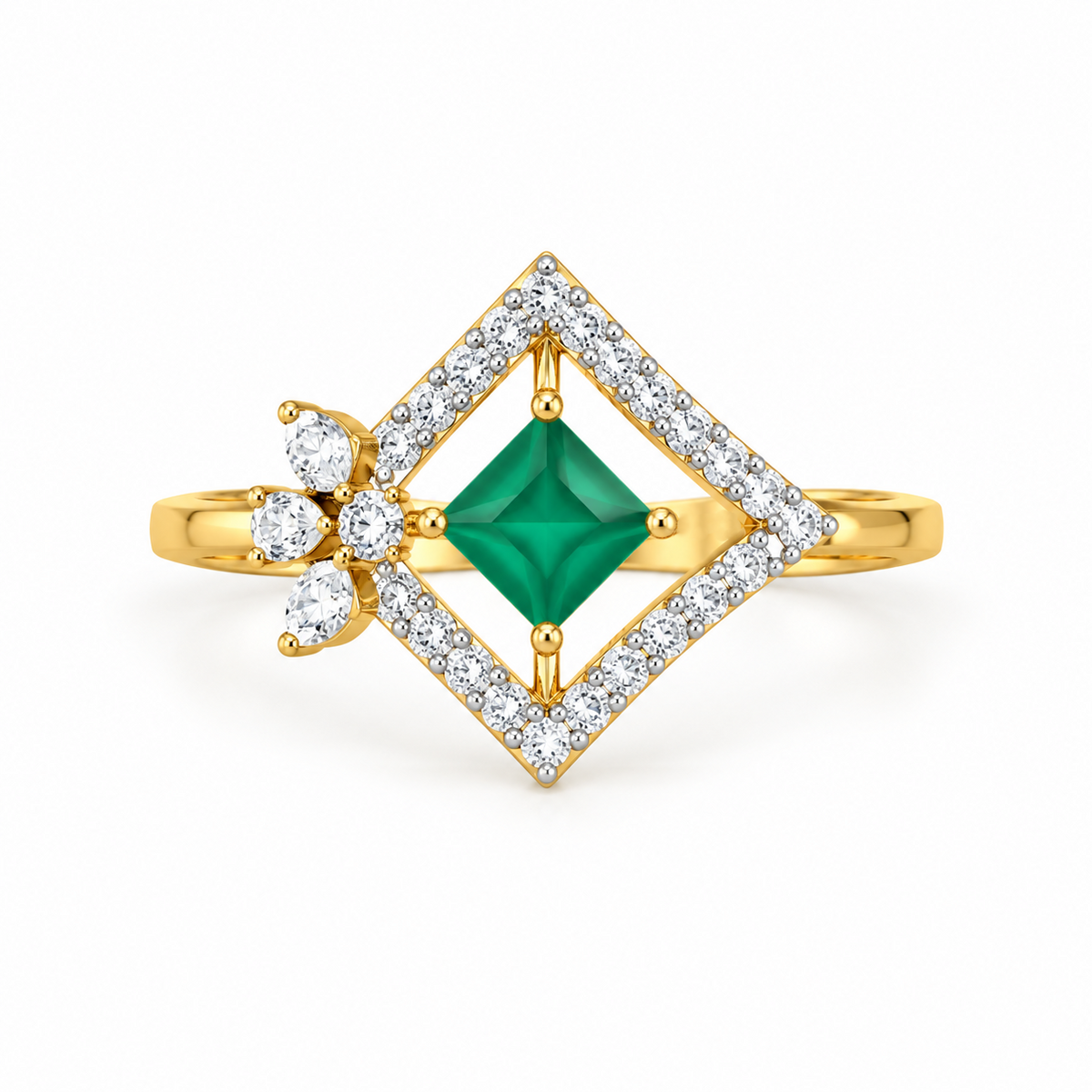 Cascading Tessera 14KT Gold Diamond Ring