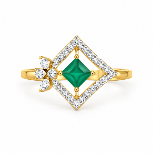 Cascading Tessera 14KT Gold Diamond Ring