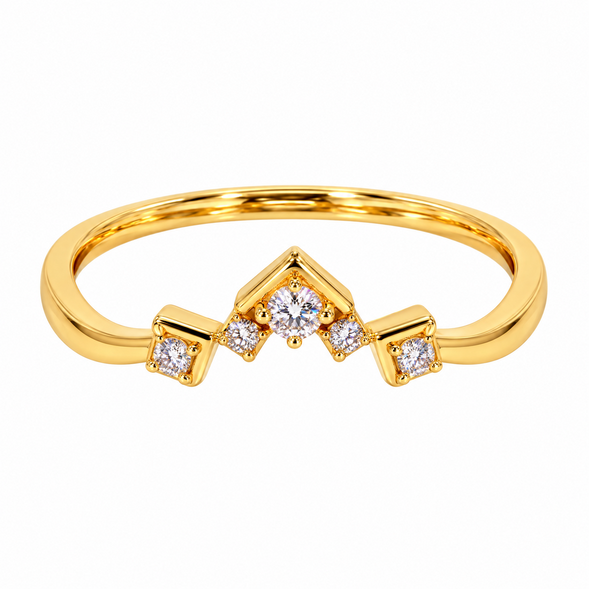 Charming 14KT Gold Lab Grown Diamond Vanki Ring