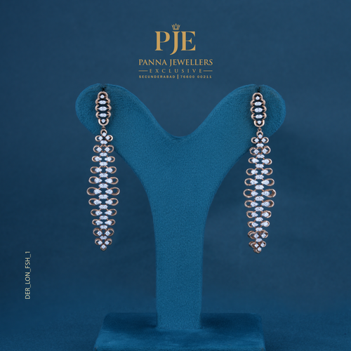 Breeze 18KT Gold Diamond Dangle Earrings