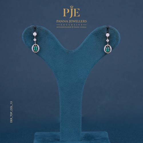 Oval Grace 14KT Gold Diamond Drop Earrings