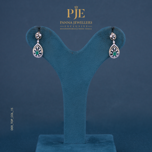 Gleam Teardrop 14KT Gold Diamond Drop Earrings