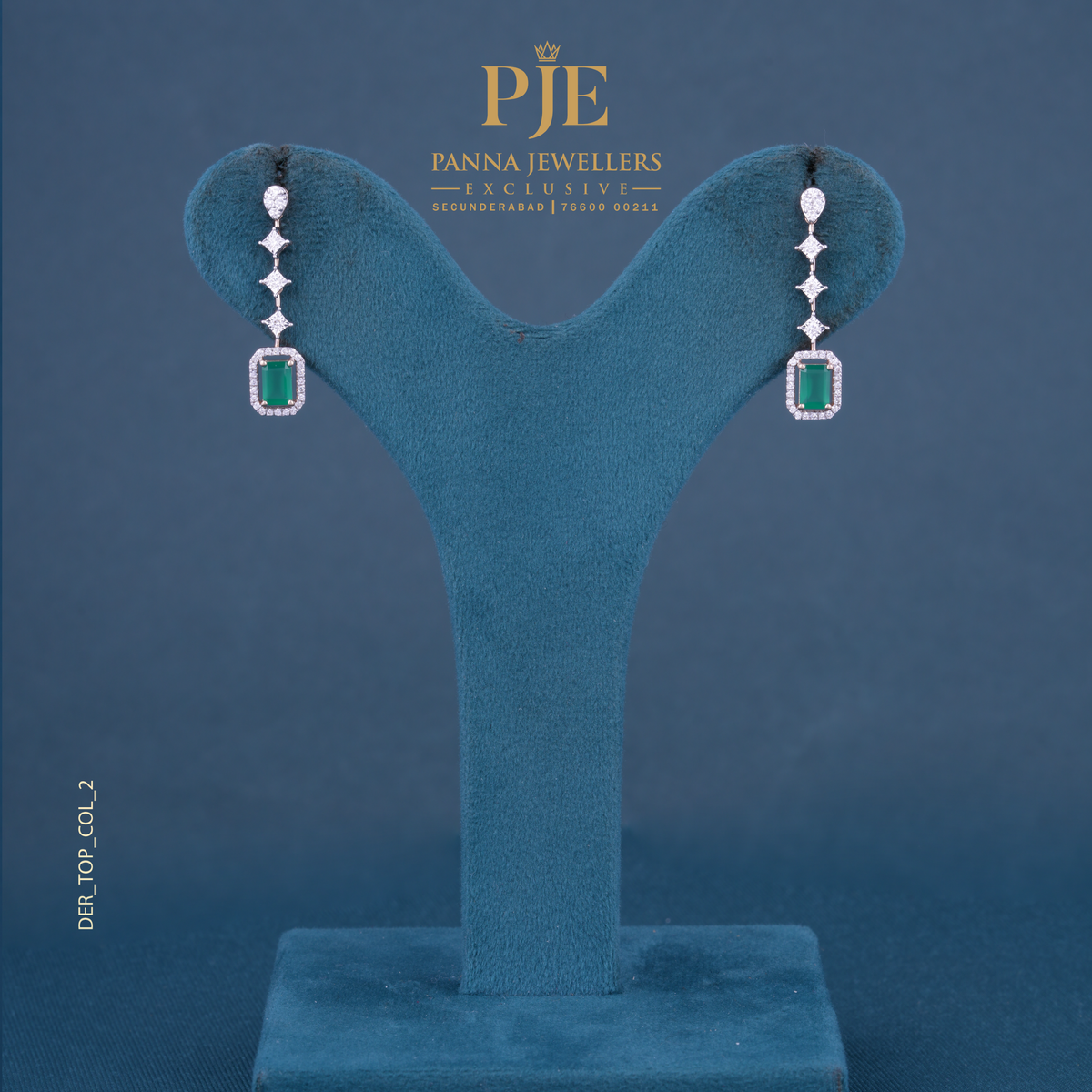 Meher 14KT Gold Diamond Drop Earrings