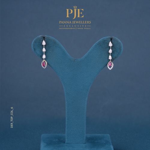 Vanya 14KT Gold Diamond Drop Earrings