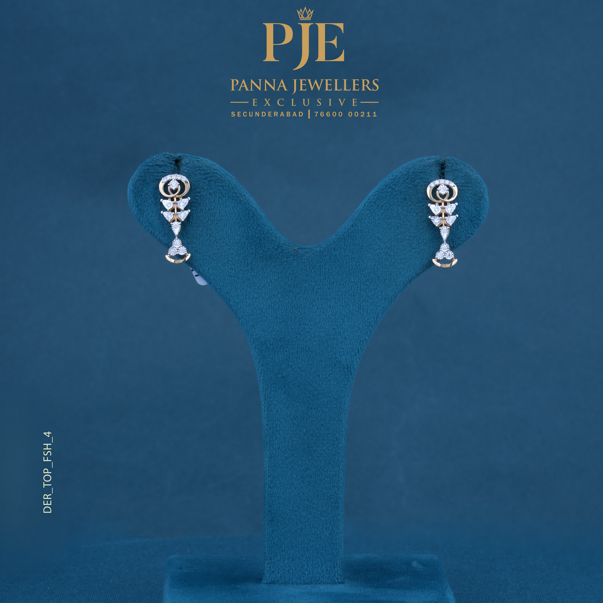 Vera Glow 18KT Gold Diamond Drop Earrings