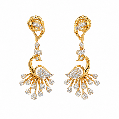 Orelia Whisper 14KT Gold Diamond Drop Earrings