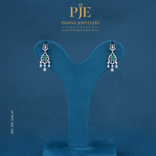 Regal 18KT Gold Diamond Drop Earrings