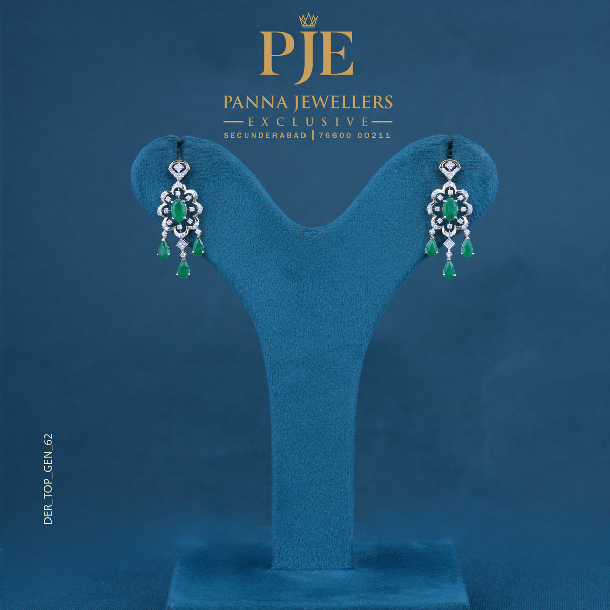 Lustre Flow 18KT Gold Diamond Drop Earrings
