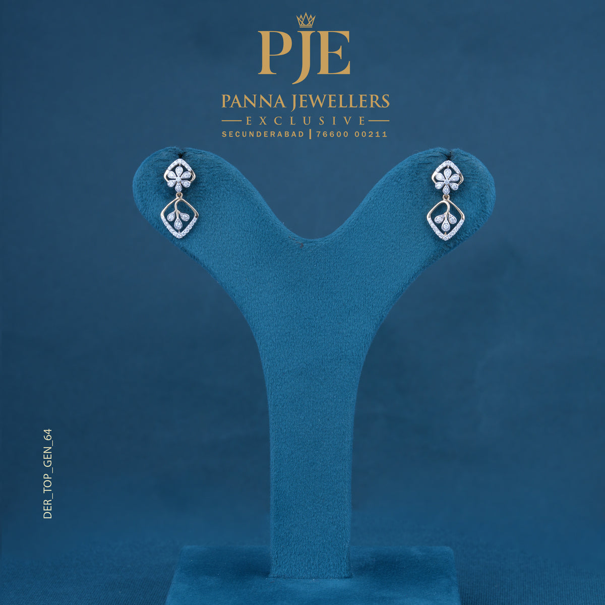 Pristine Spark 18KT Gold Diamond Drop Earrings