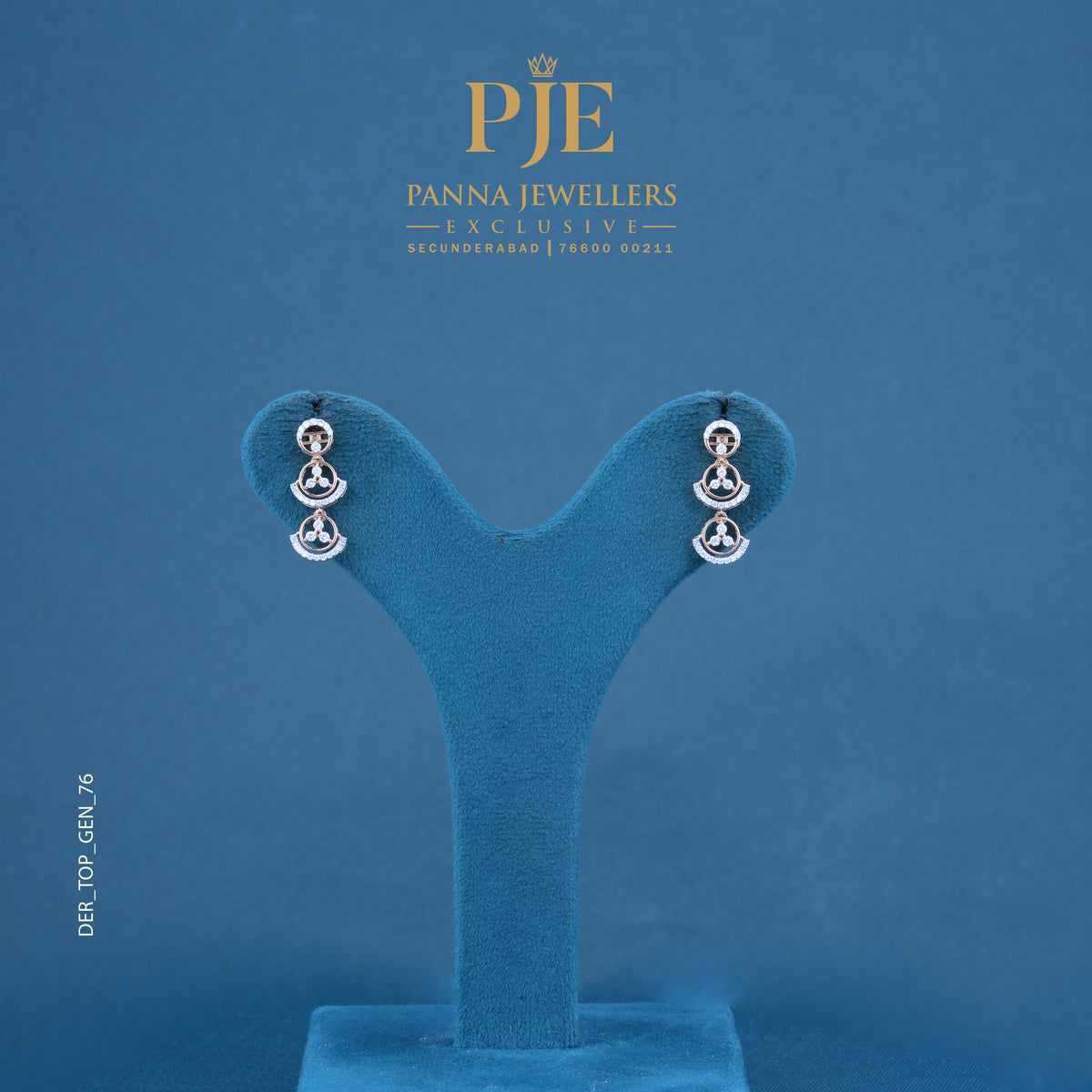 Trinity Bloom 18KT Gold Diamond Drop Earrings