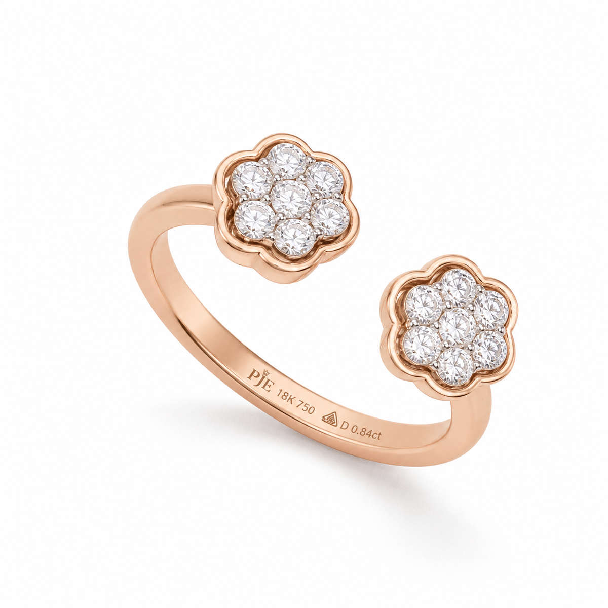 Floral Vine 18KT Gold Diamond Ring