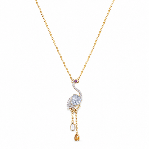 Flamingo 14KT Gold Diamond Chain Pendant