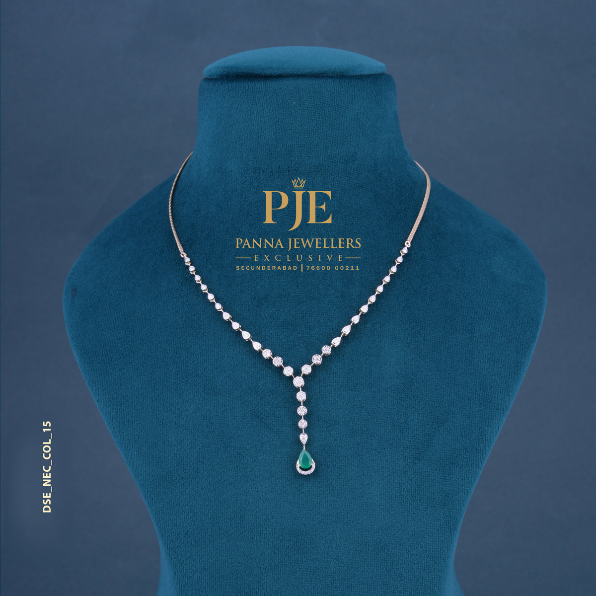 Dramatic Pear 14KT Gold Diamond Lariat Necklace