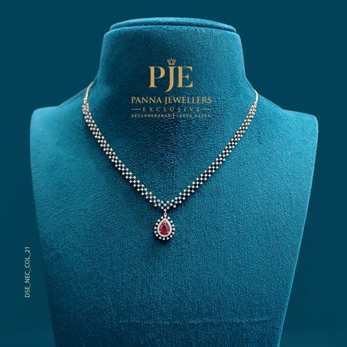Crimson Cascade 14KT Gold Diamond Necklace