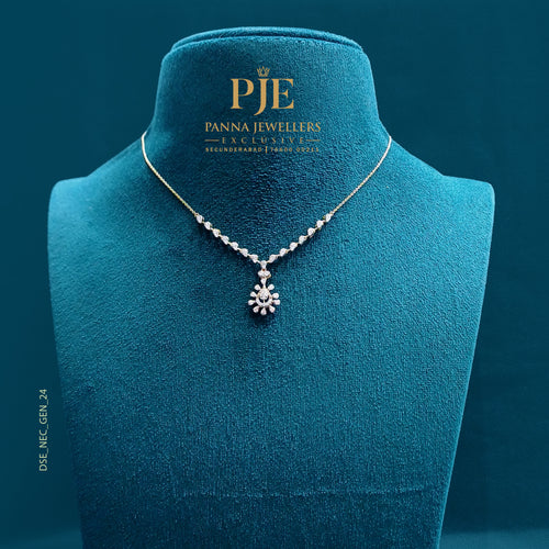 Gilded Flick 14KT Gold Diamond Necklace