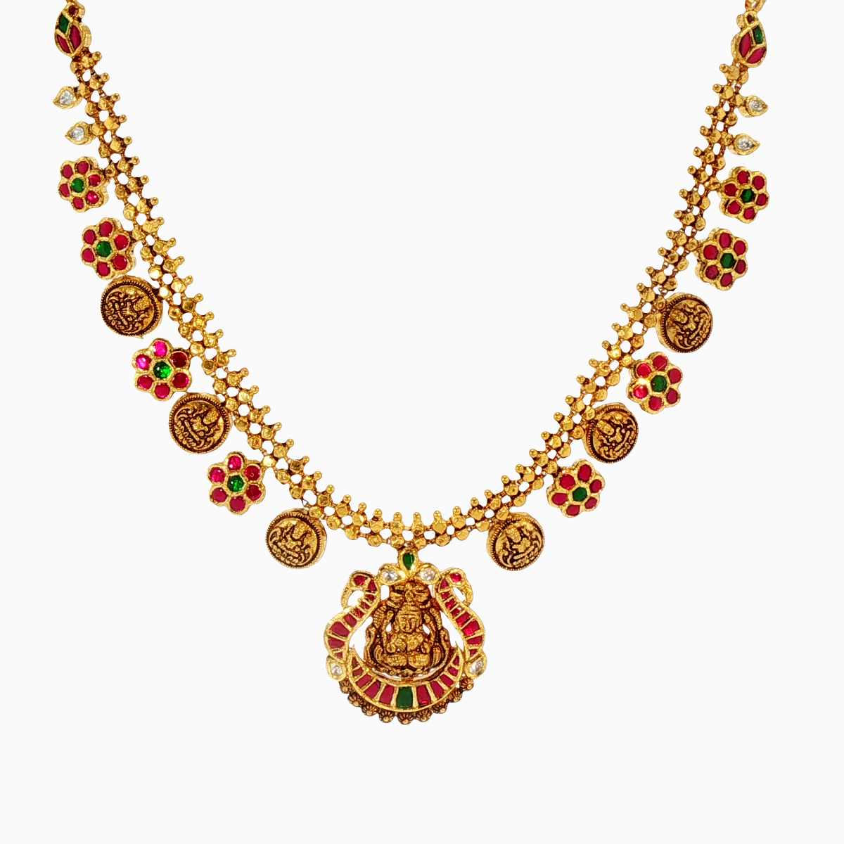 Dakshita 22KT Gold Kundan Necklace