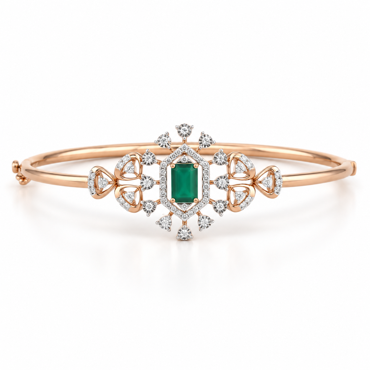 Dazzling Prism 14KT Gold Diamond Kada