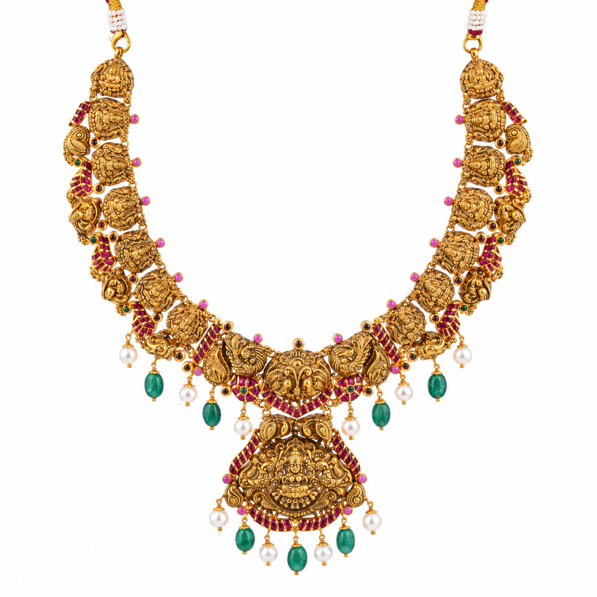 Deva Shilpa 22KT Gold Temple Necklace