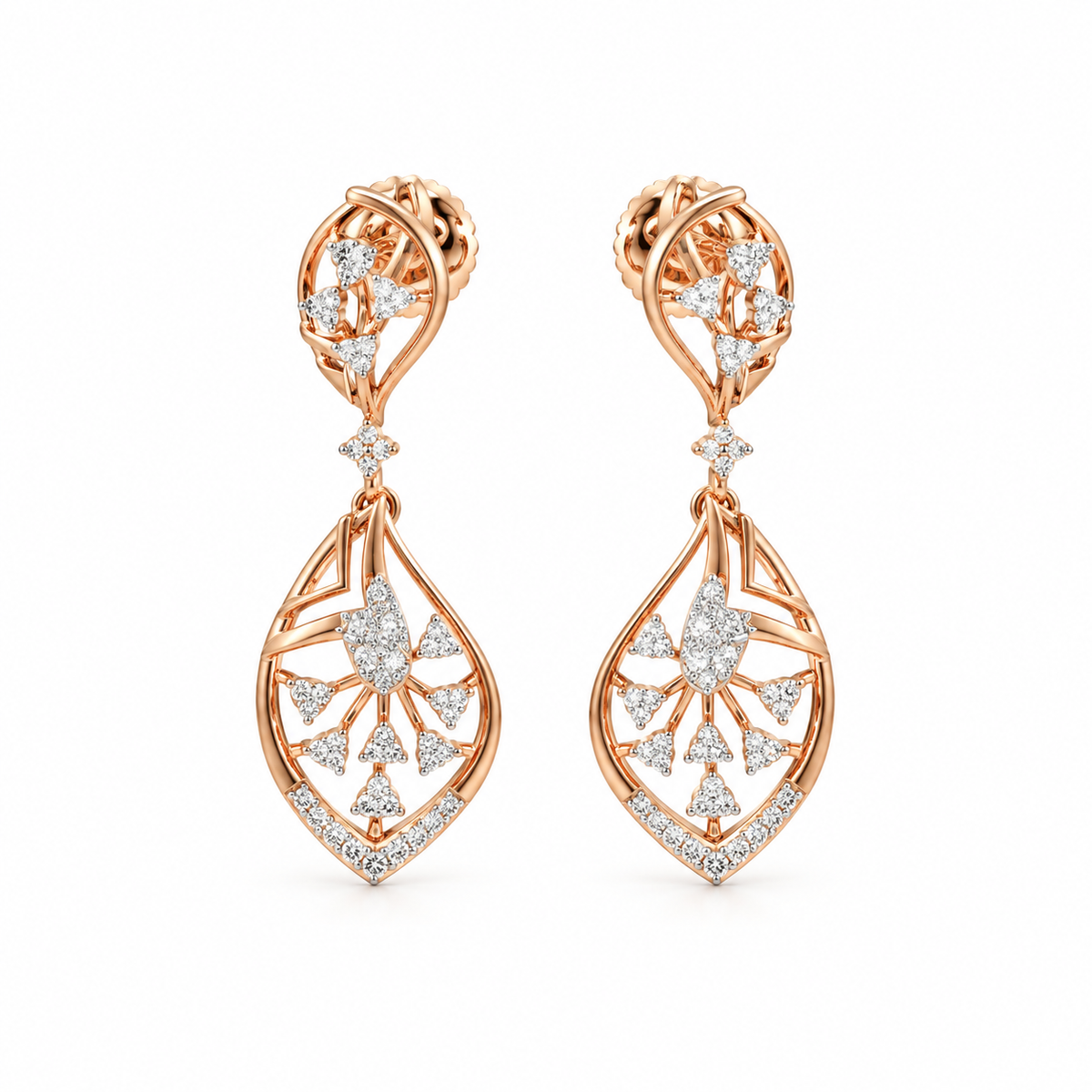 Dew Glow 14KT Gold Diamond Drop Earrings