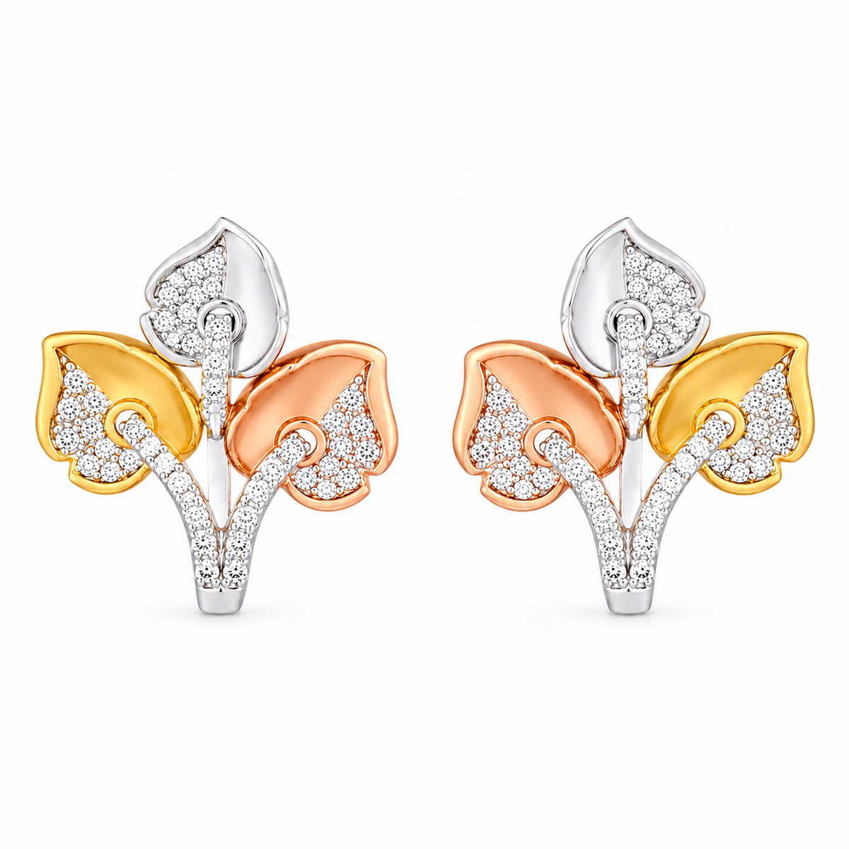 Dew Kissed 18KT Gold Diamond Stud Earrings