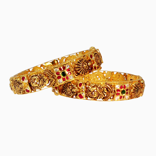 Dhriti 22KT Gold Kundan Bangles