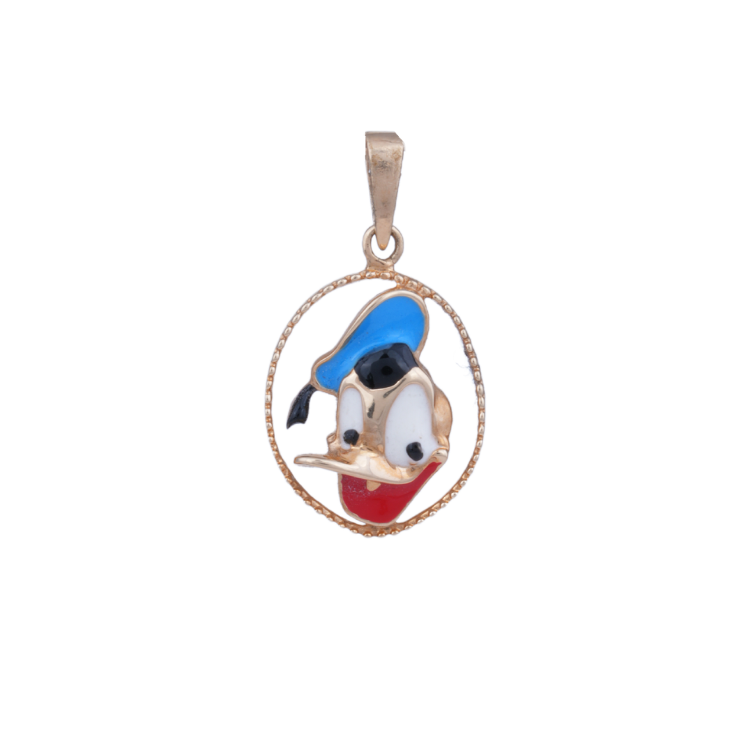 Donald Duck 18KT Gold Pendant For Kids