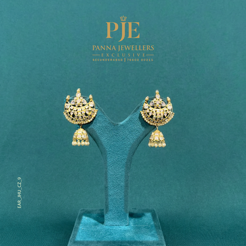 Tavisha 22KT Gold Jhumka Earrings