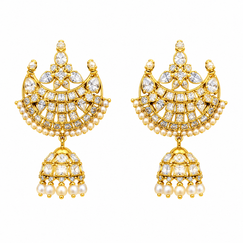 Tavisha 22KT Gold Jhumka Earrings