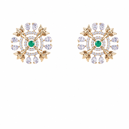 Mandira 18KT Gold Stud Earrings