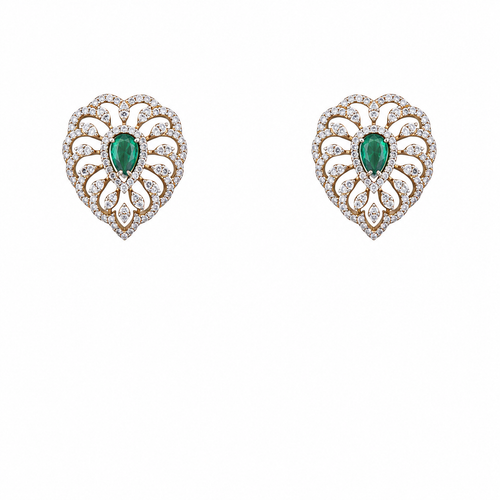 Yamini 18KT Gold Stud Earrings