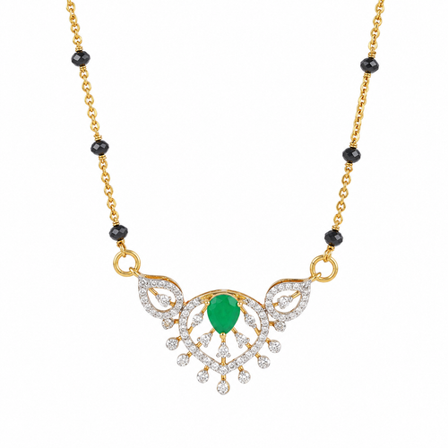 Emerald Grace 18KT Gold Diamond Mangalsutra