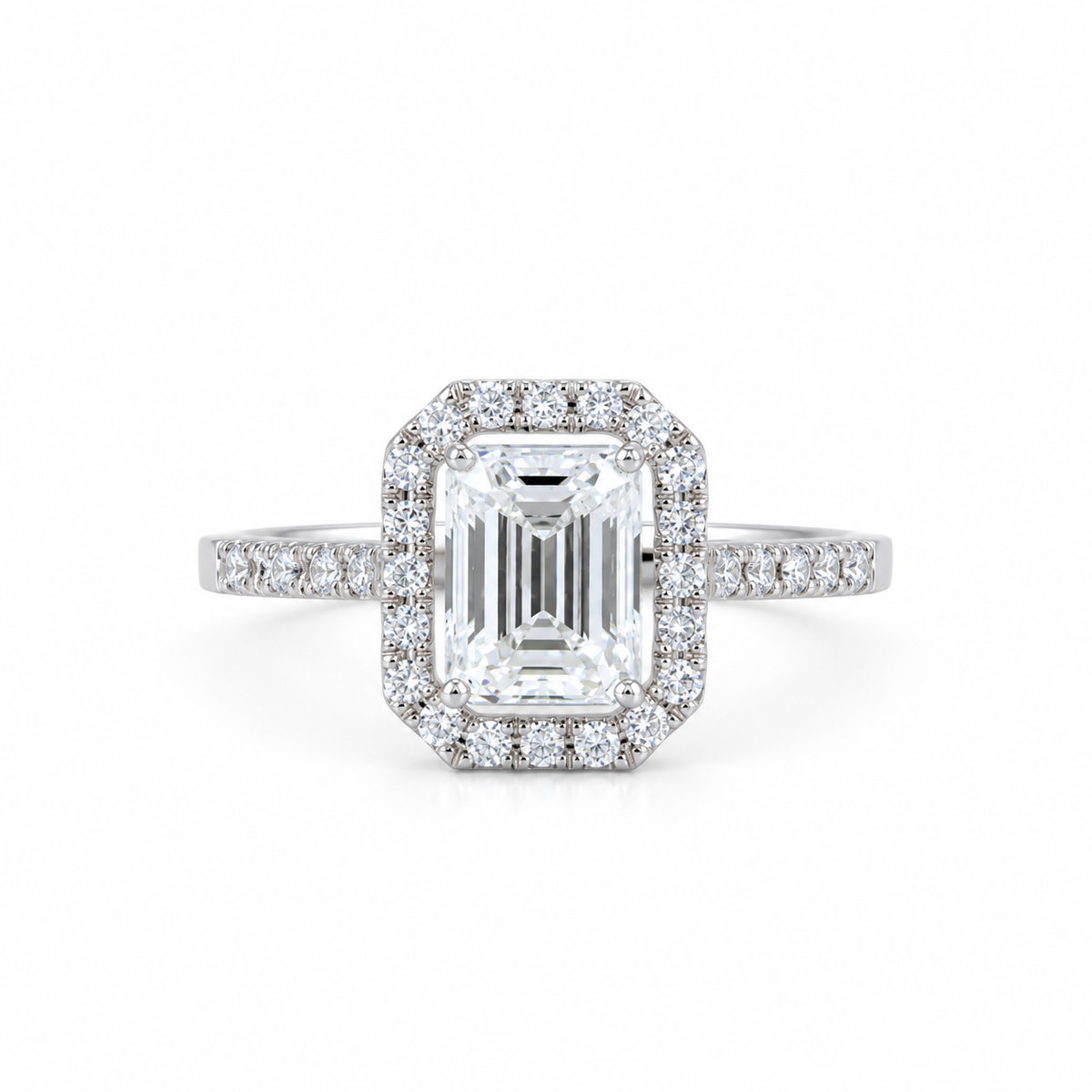 Evelyn Halo 14KT Lab Grown Diamond Ring