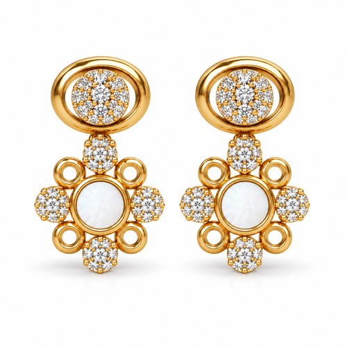 Flora Bloom 18KT Gold Drop Earrings