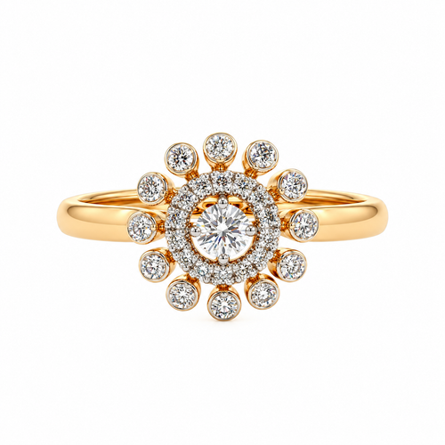 Floral Flourish 14KT Gold Diamond Ring