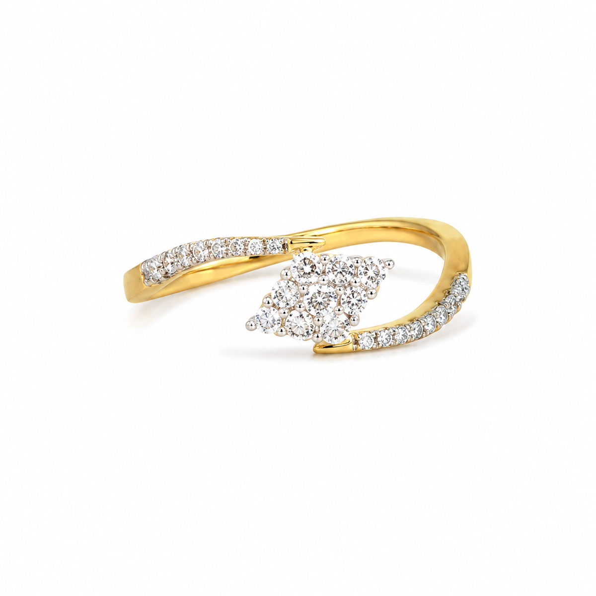 Galina 14KT Gold Diamond Cluster Ring