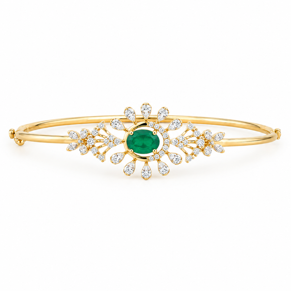 Gilded Lippan 14KT Gold Diamond Kada