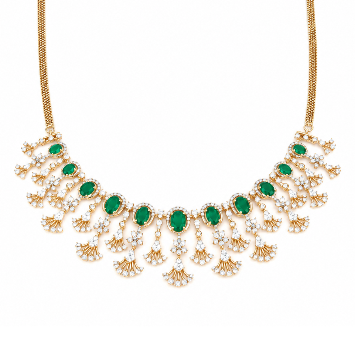 Gilded Lippan 14KT Gold Diamond Necklace