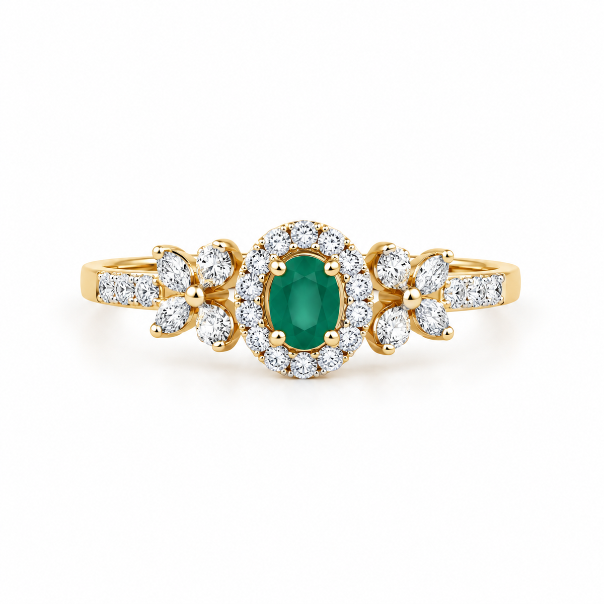 Gilded Lippan 14KT Gold Diamond Ring