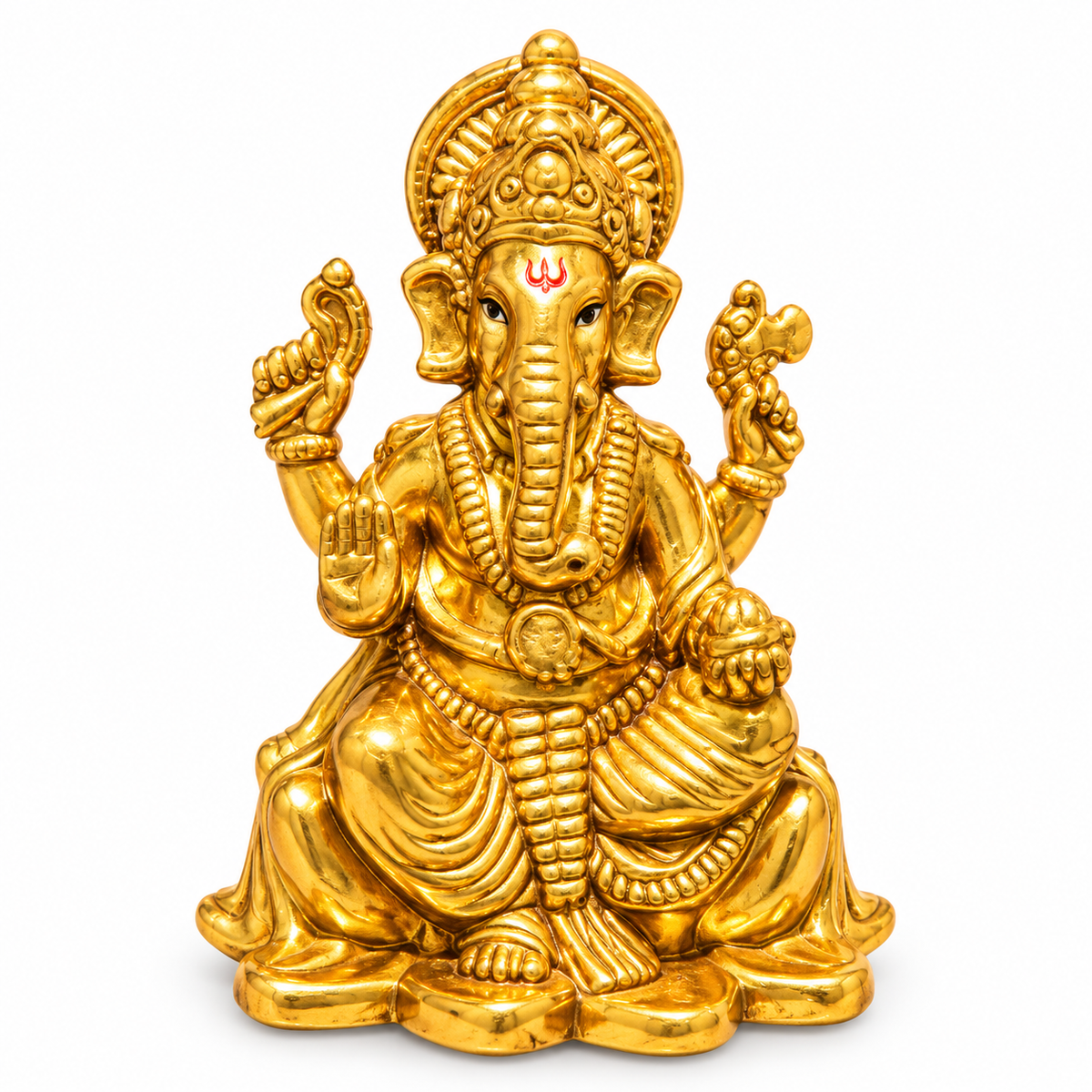 Hollow 22KT Gold Ganpati Idol