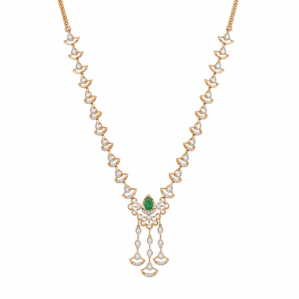 Groovy Glint 14KT Gold Diamond Necklace