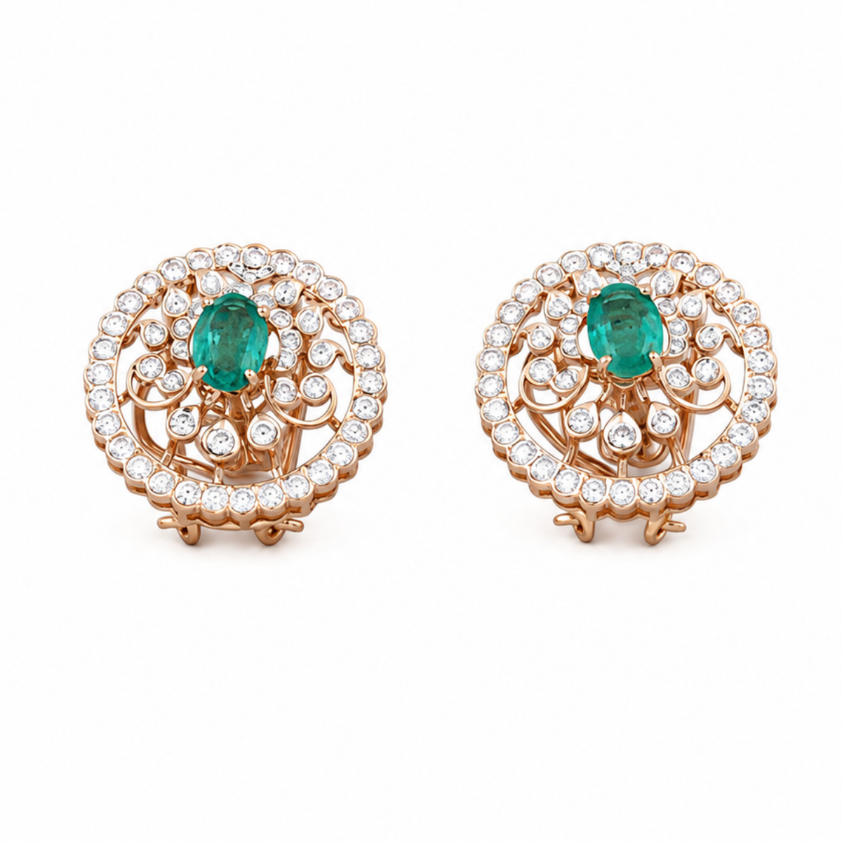 Gulnaar 18KT Gold Diamond Stud Earrings