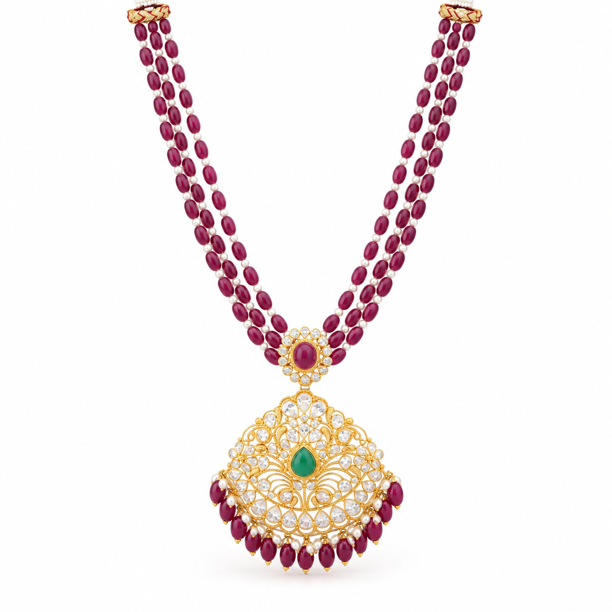 Harita Manjari 22KT Gold Beaded Necklace